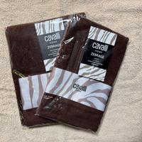Asciugamani Cavalli Home Zebrage - Marrone 2 pezzi
