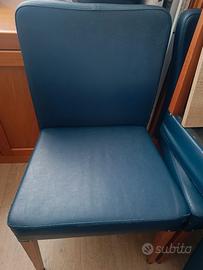 SEDIE SIMIL PELLE BLU 