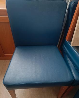 SEDIE SIMIL PELLE BLU 