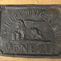 Targa in metallo Assicurazioni generali  Venezia