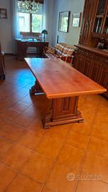 tavolo in noce + 6 sedie