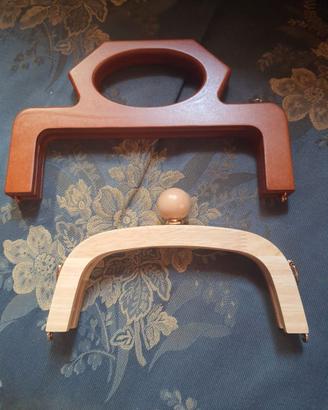 MANICI LEGNO PER BORSA