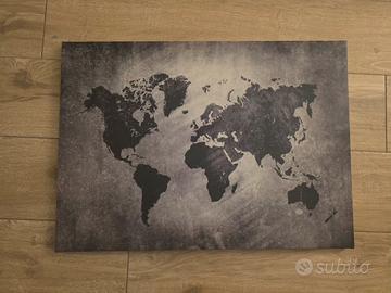 quadro cartina mondo