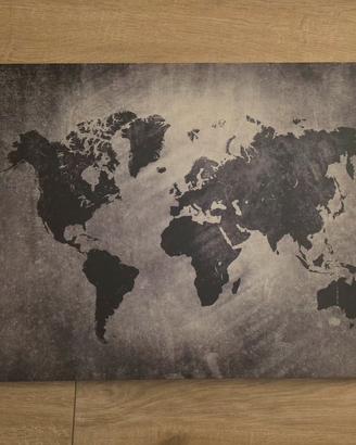 quadro cartina mondo