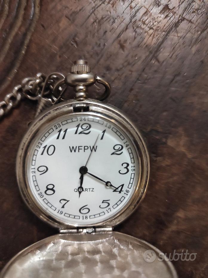 Accessorio Vintage Acciaio 2 Catene Per Orologio Da Taschino Vintage - Acciaio Inox, Moschettone, 37cm, Colori Oro E Platino Catena Acciaio Inossidabile Regalo