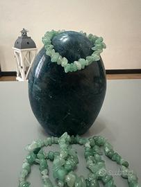 Braccialetto chips Avventurina verde elastico