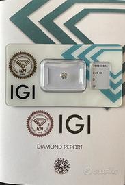 Diamante naturale  0.36 Ct - D- IF - 3EX- IGI  