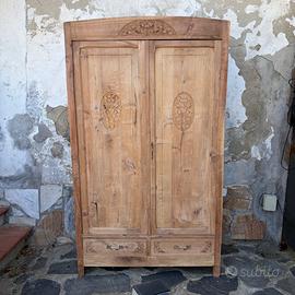 Armadio Liberty Vintage in Legno Massello naturale