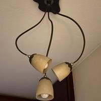 Lampadario in ferro battuto 3 luci