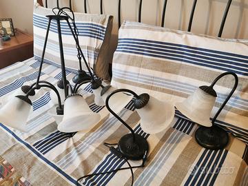 lampadario e abatjour camera