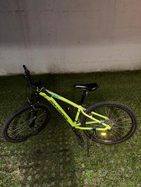 mountain bike rockrider st 100 giallo fluot/verde