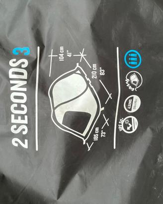 tenda 2 second Fresh and Black 3 posti quechua 