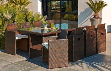 Set pranzo rattan