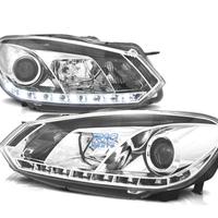FARI VOLKSWAGEN VW GOLF 6 08-12 DRL FONDO CROMATO