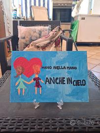 Quadro 30×20 Mano nella mano - dipinto a mano