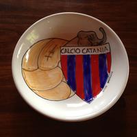 6 piatti fondo Calcio Catania dipinto a mano sicil