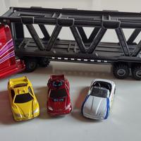 camion con rimorchio USA con 3 macchinine USA