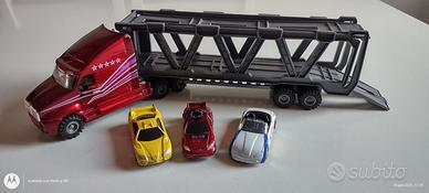 camion con rimorchio USA con 3 macchinine USA