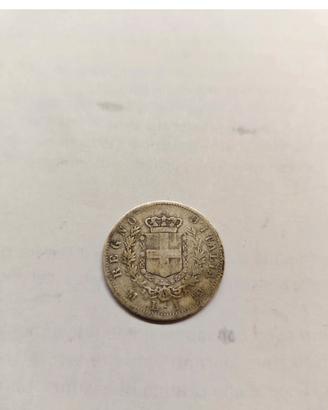 1 Lira 1867 Vittorio Emanuele II argento