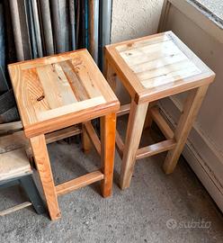 SGABELLI IN LEGNO MASSICCIO