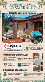 LO SMERALDO- Relax tra collina e mare 10-15 Luglio