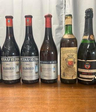 Lotto 7 Bottiglie Vino Vintage da Collezione