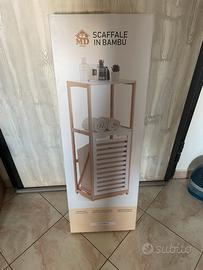 Mobile  scaffale in bambu