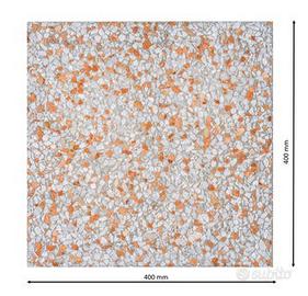 lastre cemento e pietre lavate grigio e bianco