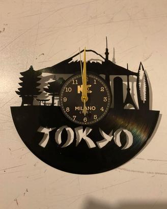Orologio da Parete Vinile Tokyo Giappone Skyline