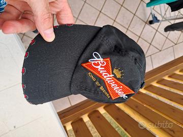 cappellino bud  budweiser birra nero corona becks
