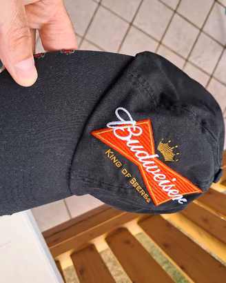 cappellino bud  budweiser birra nero corona becks