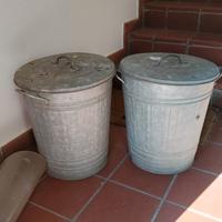 bidoni in ferro zincato grandi 
