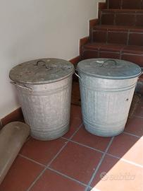 bidoni in ferro zincato grandi 
