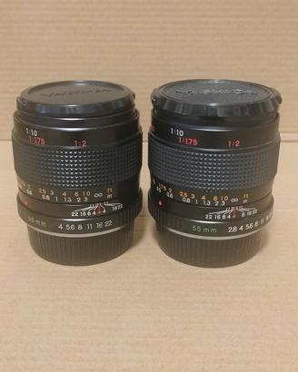 Yashica Contax macro ML 55 f2.8  ML 55 f4