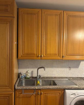 Parete cucina in massello di rovere