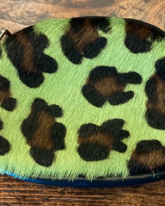 Borsellino Amarillo leopardato con pelo