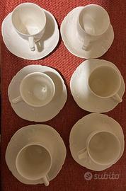6 Tazzine Caffè completo di piattini
