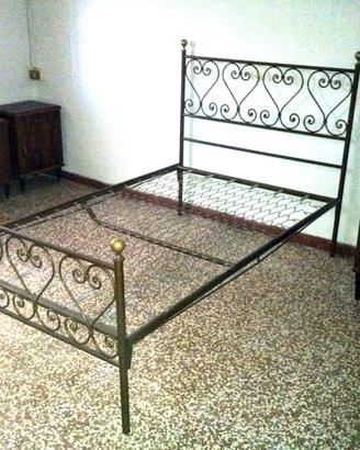 Letto vintage in ferro e ottone 1 piazza e mezzo