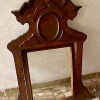 Specchio con cornice legno