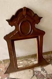 Specchio con cornice legno