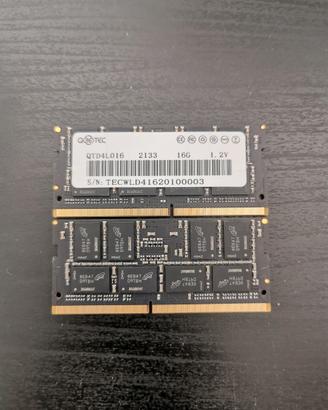 DDR4 So-dimm 2x 16 GB ( 2133 Mhz )