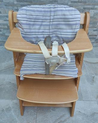 Seggiolone evolutivo  in legno 