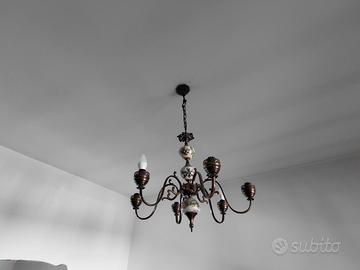 lampadario in ottone