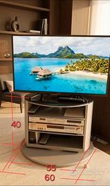 Mobile Porta TV Girevole High-End – Design Silver