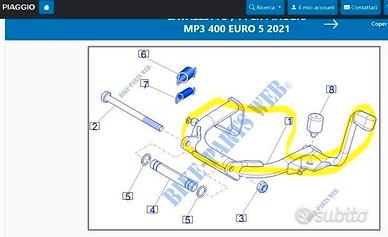 Cavalletto per piaggio mp3 400 hpe 2021