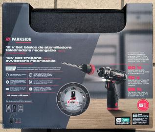 Nuovo!Trapano Avvitatore Parkside2xBATTERIA GARANZ