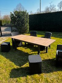 Tavolo e sefie da giardino