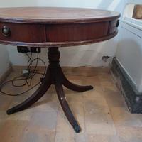 tavolo da gioco , mogano inserto pelle  4 cassett 