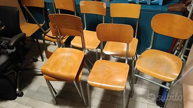 80 sedie scuola vintage 