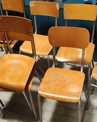 80 sedie scuola vintage 